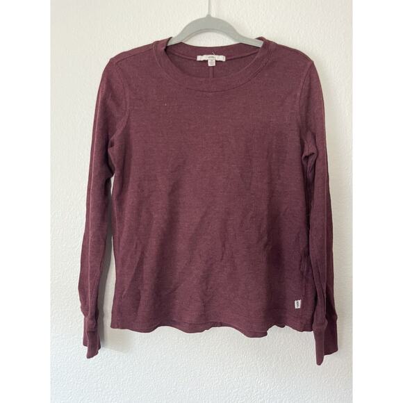 Vans OFF THE WALL Women's Fireside WAFFLE Thermal Long Sleeve Burgundy XSMALL - Picture 1 of 4